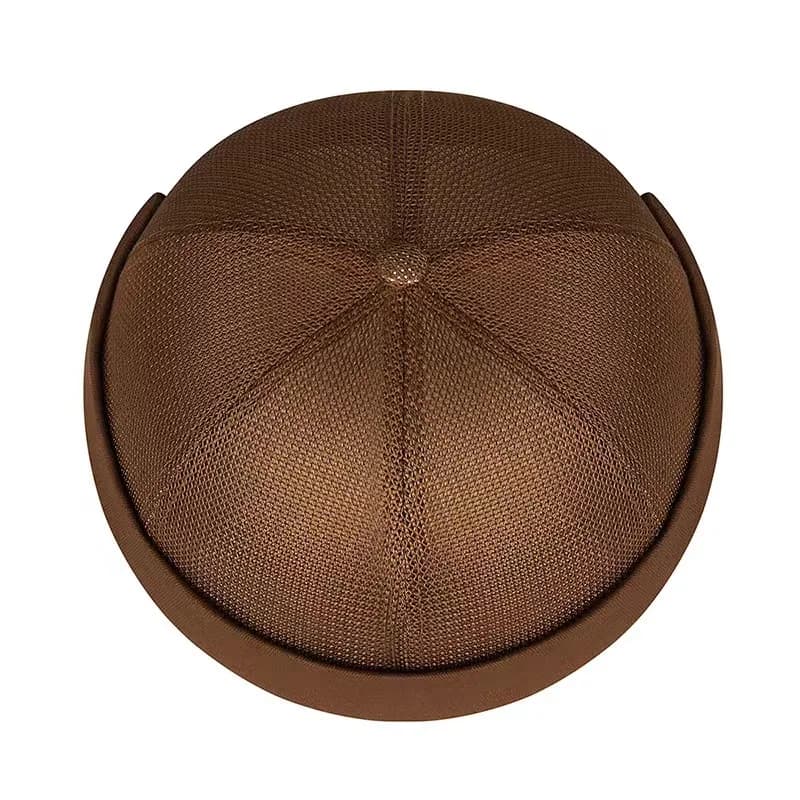 Casquette d'été unisexe en maille sans bords, casquette de marin Hip Hop avec manchette roulée, bonn