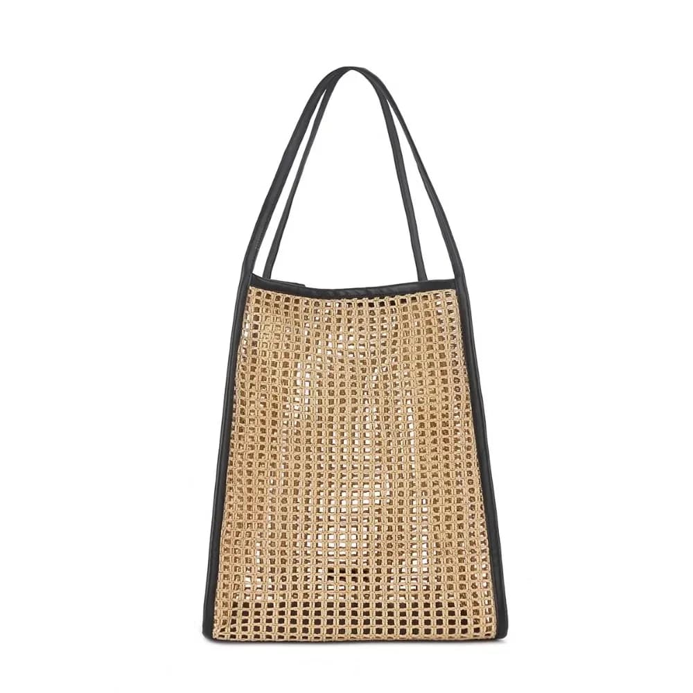 Sac de plage tissé en raphia pour femmes, sacoche de luxe de marques célèbres, amissié, décontracté 