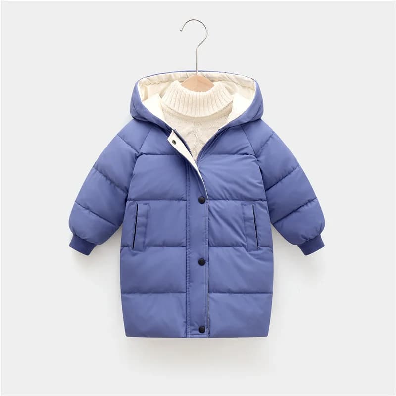 Enfants vers le bas longs vêtements d'extérieur hiver automne adolescent coton vêtements garçons fil