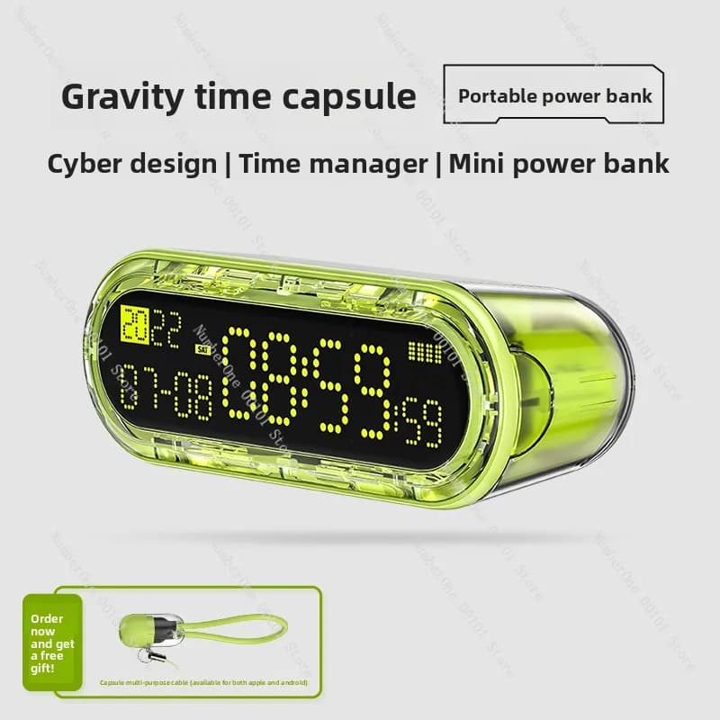 Banque portative d'alimentation de banque 5000mAh de puissance de capsule de temps de gravité pour H