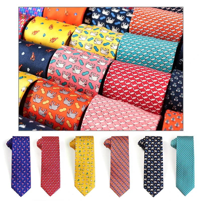 Tailleur Smith 100% cravates en soie pour hommes cravate faite à la main avec motif Animal cravate f