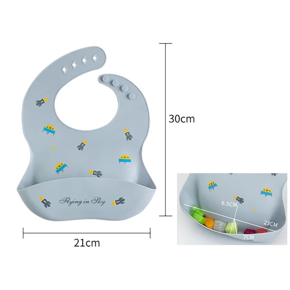 Bavoirs imperméables pour enfants, en Silicone souple, imprimé de dessin animé, réglable, pour dégus