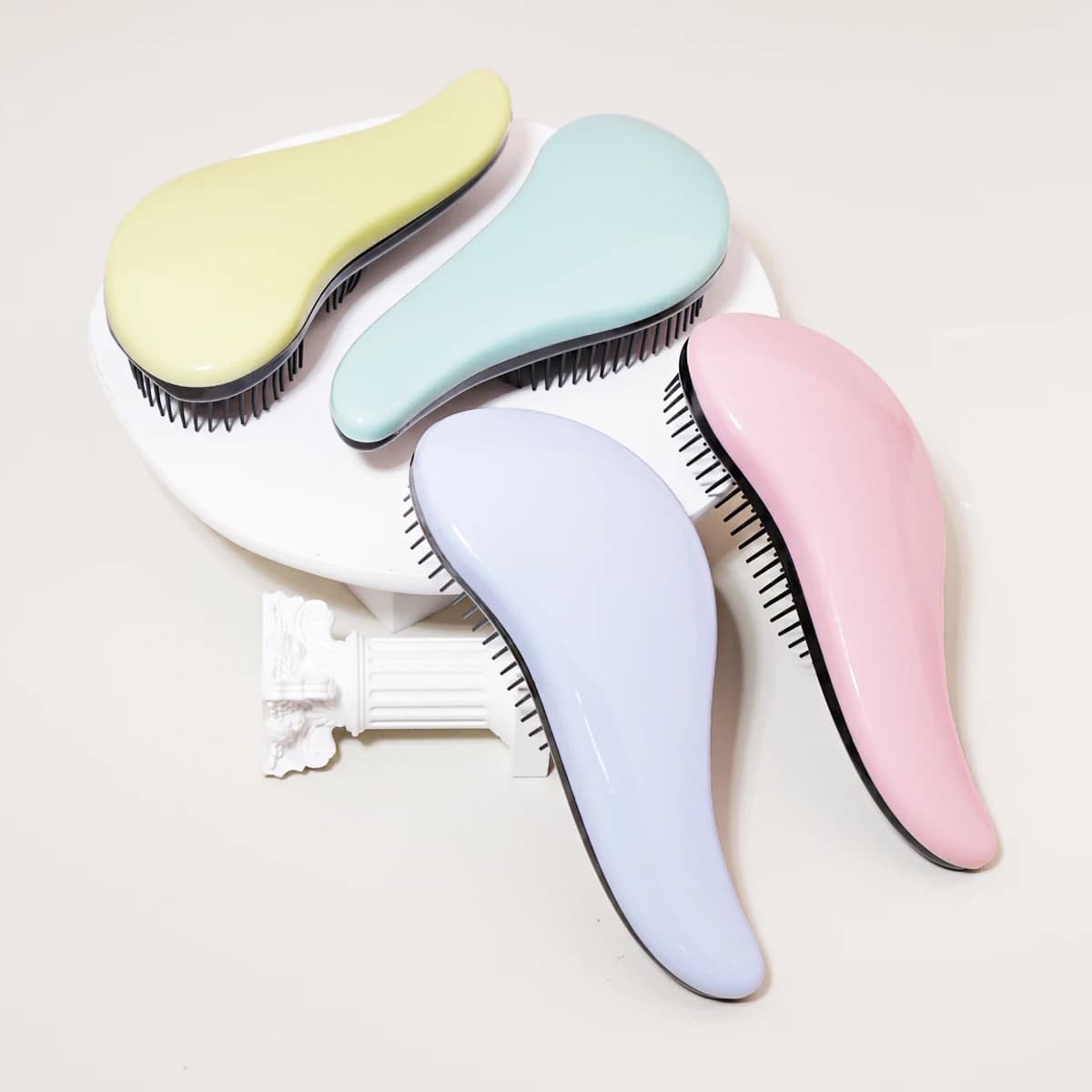 Brosse de massage antistatique, douche enroulée, brosse de massage, cheveux mouillés, brosse bouclée