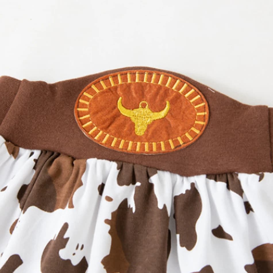 Ensemble de vêtements de cowgirl pour enfants, veste, jupe, chapeau, tenue de spectacle pour filles,