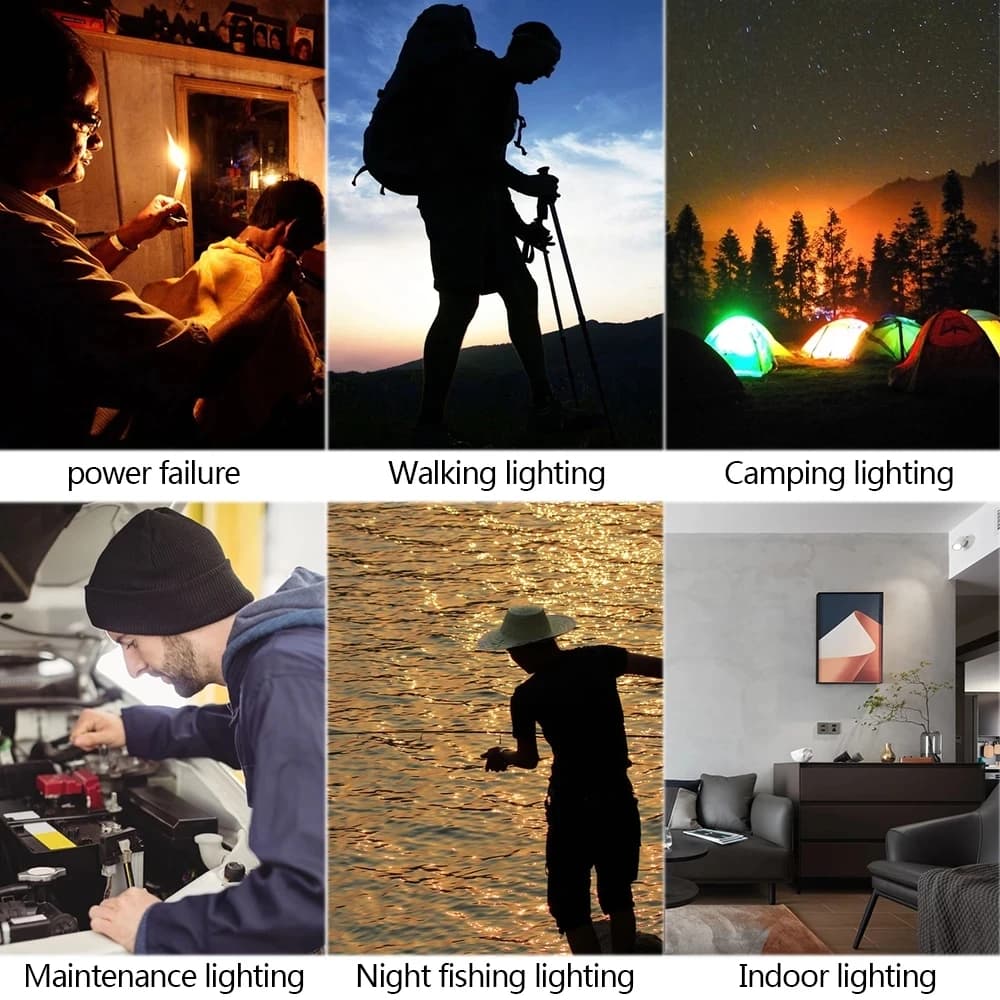 Lampe de camping LED pliable télescopique, lampe de tente portable, veilleuse, lumière de secours, l