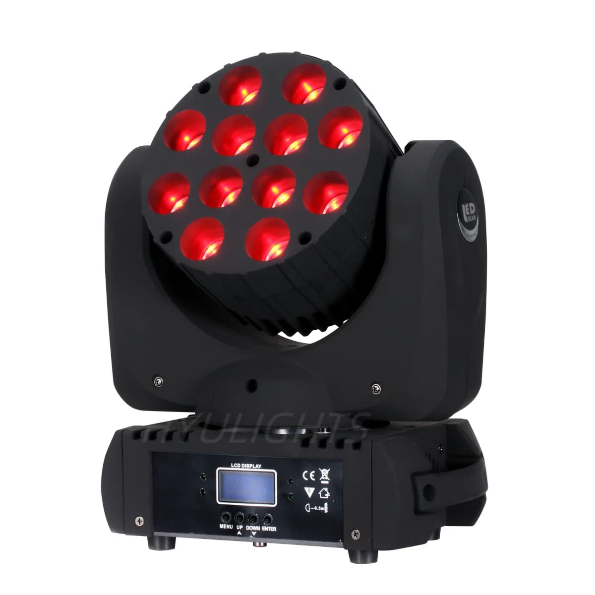 Lumières principales mobiles de lavage de faisceau de LED, 12x12W, RGBW, 16.7 millions de documents,