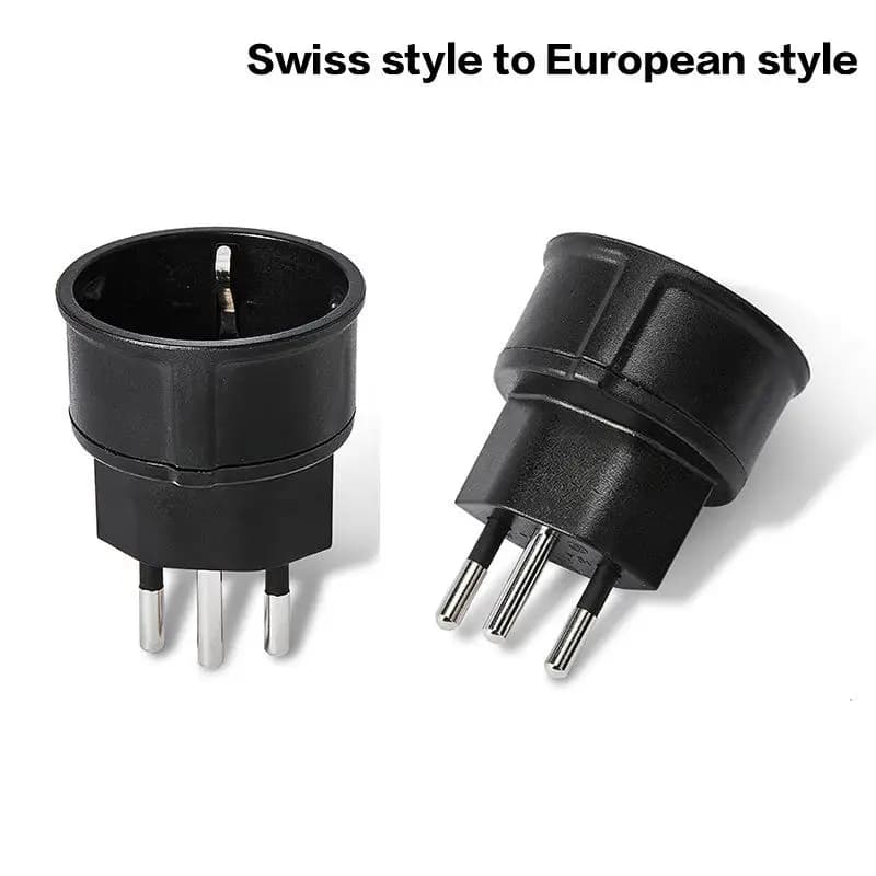 Adaptateur de voyage pour prises européennes, France vers Suisse, prise 3 broches, 10A 250V, prise é