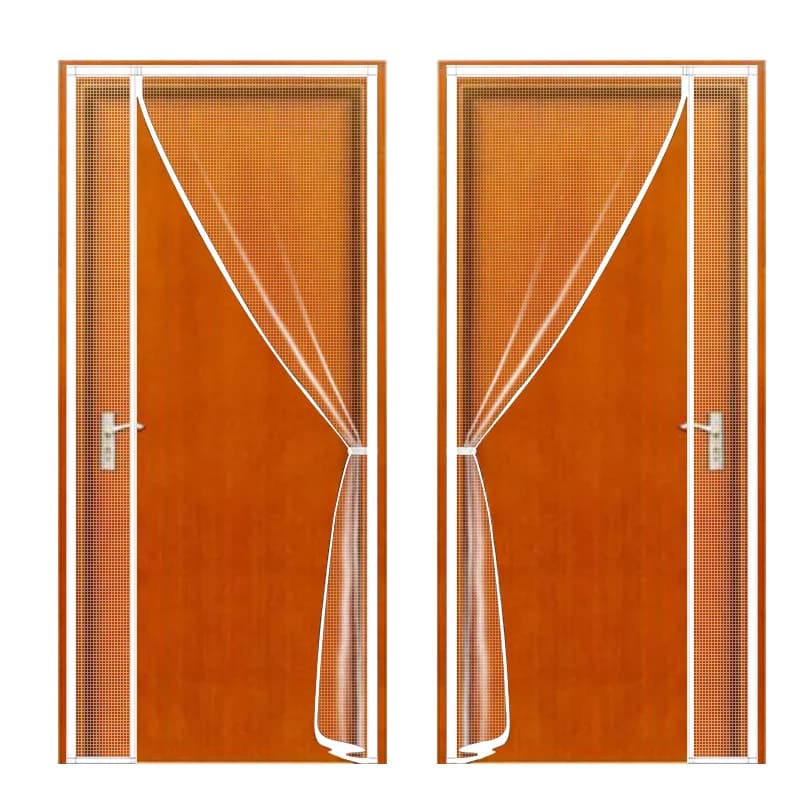 DTGJ – moustiquaire magnétique pour porte avec ouverture latérale, filet blanc anti-insectes, maille
