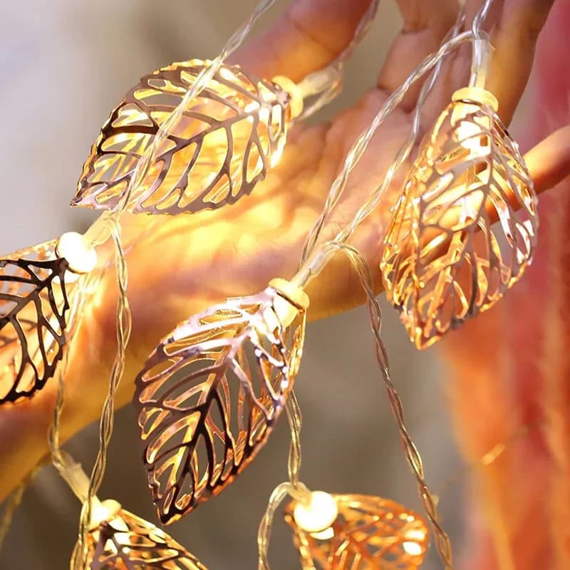 10/20 LED s fée chaîne lumières feuilles guirlande lampe pour Festival salon mariage décoration de n