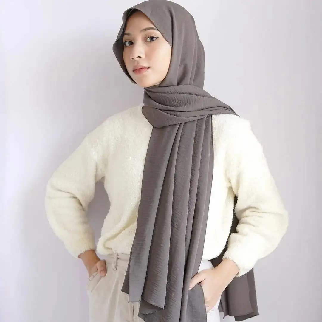 Foulard Hijab en mousseline de soie et velours pour femmes, châle de luxe doux et uni pour femmes mu