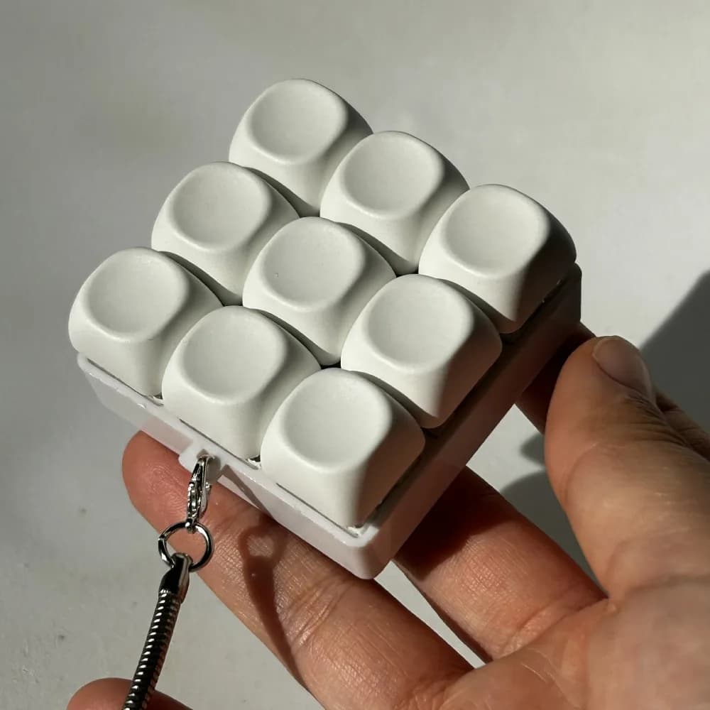 Relaxant bricolage clavier Fidget porte-clés touches bouton doigt clavier capuchon 4/9 touches soula