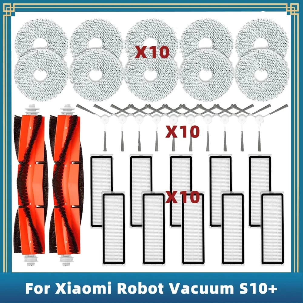 Pièces de rechange pour aspirateur Robot Xiaomi S10 + / S10 Plus B105, accessoires, brosse latérale 