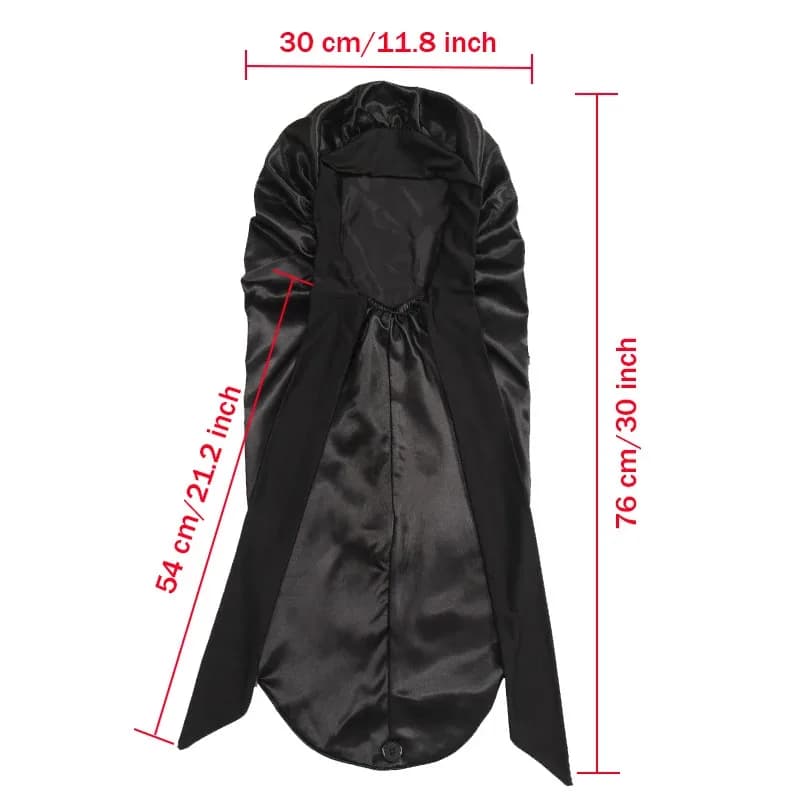 Bonnet de nuit Long en Satin pour femmes noires, couleur unie, Extra Large, avec cravate longue, Bon