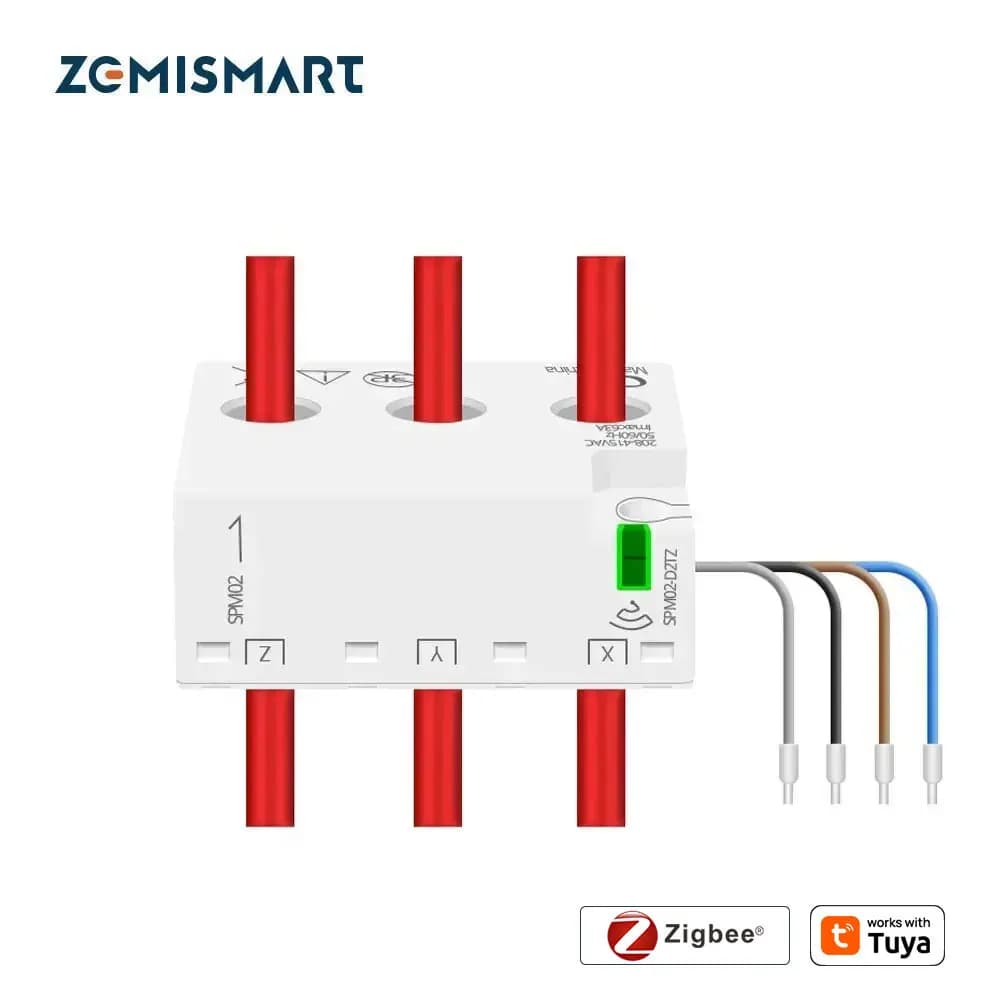 Zemismart Zigbee compteur d'énergie intelligent 3 phases 4 fils capteur de moniteur de puissance Zig