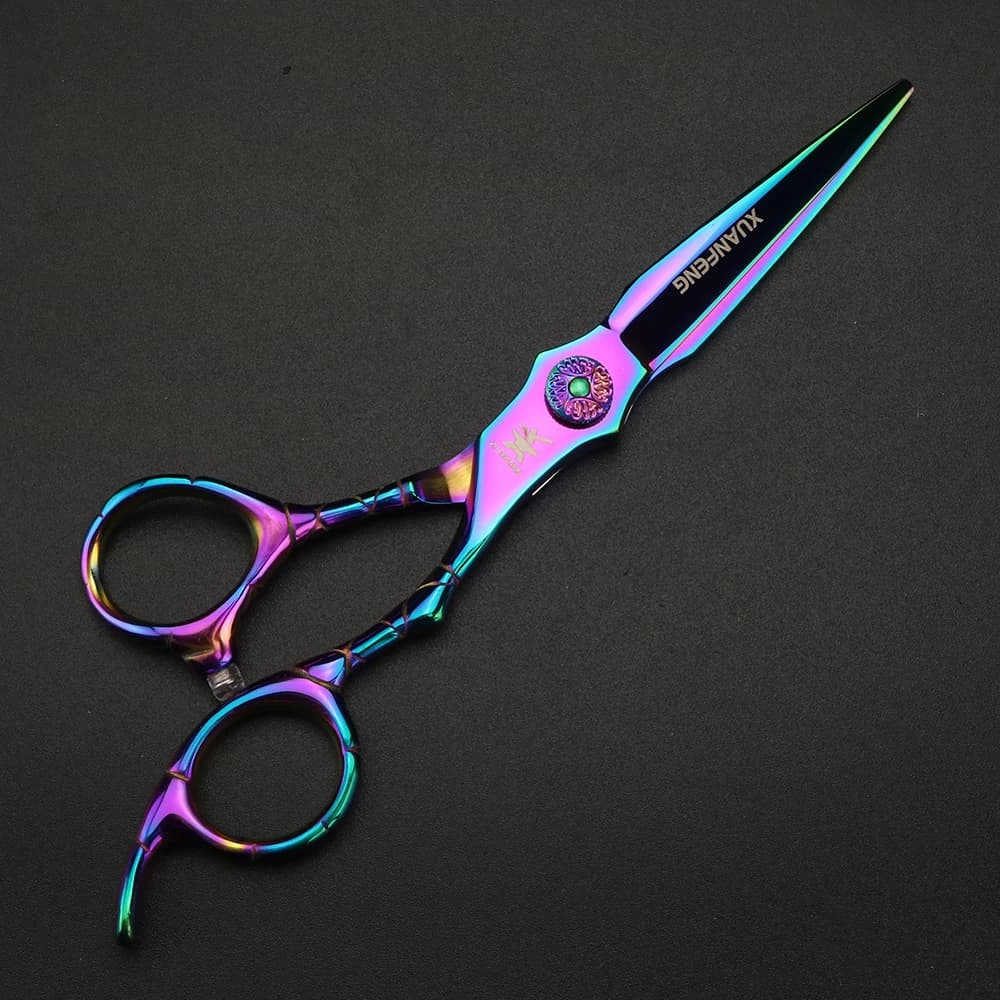 Ciseaux à cheveux professionnels à poignée musculaire de 6 pouces pour stylistes-cisailles de coiffu