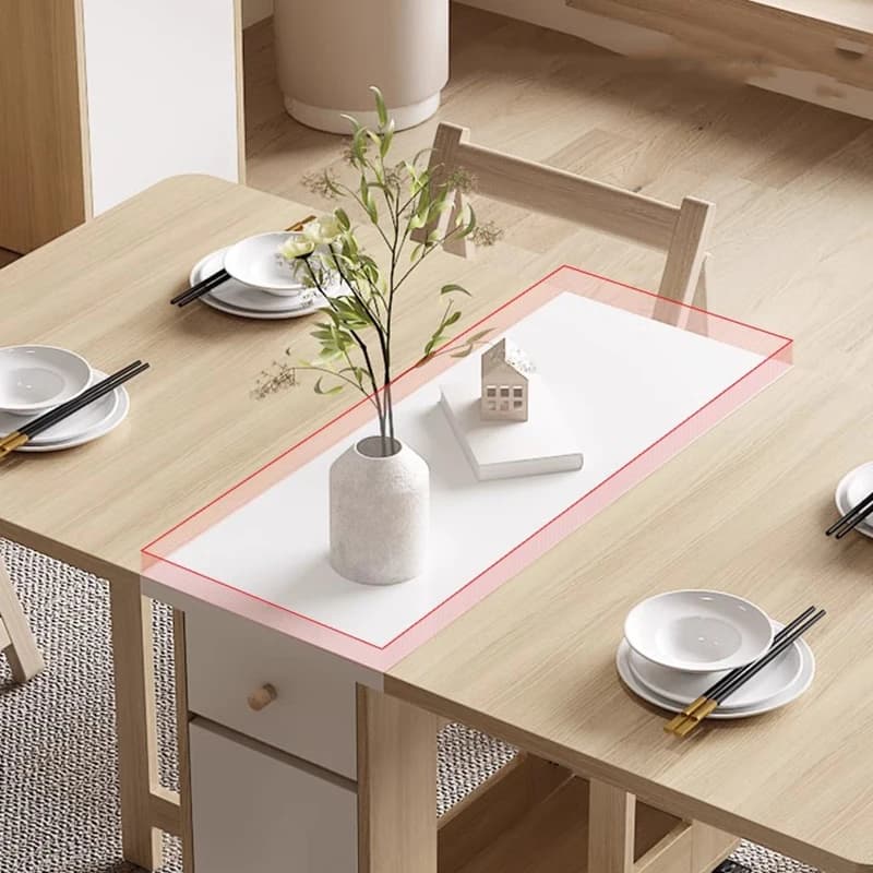 Table à manger pliante ensemble 6 chaises luxe Vintage Table à manger carrée Extensio nordique Mesas