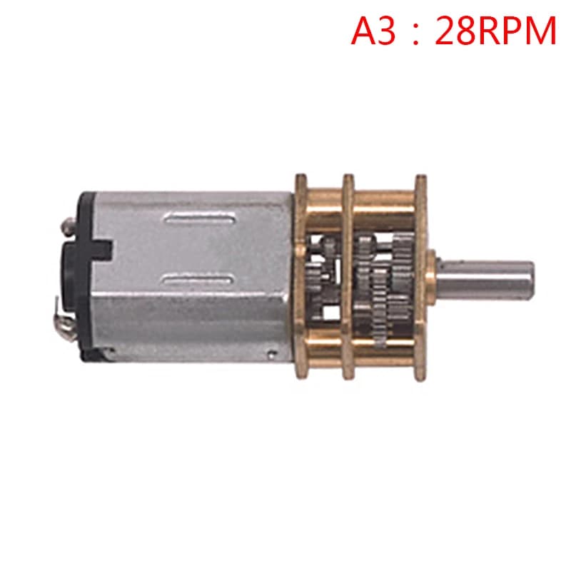 Mini moteur à engrenages N20 DC 3V-12V, vitesse lente, boîte de vitesses entièrement en métal, réduc