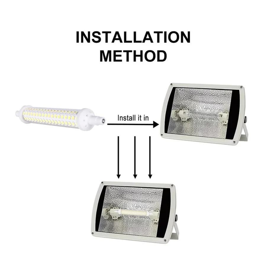 R7S LED 78mm 118mm 135mm r7s ampoule 6w 9w 12w SMD 2835 Lampada lampe à LED 220V maïs lumière rempla
