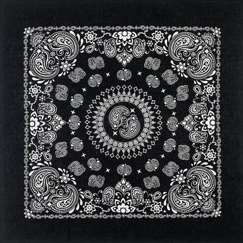 Foulard carré en coton pour femmes, 56CM, Hip Hop, ameba, Bandana, bandeau Paisley, cadeaux pour hom