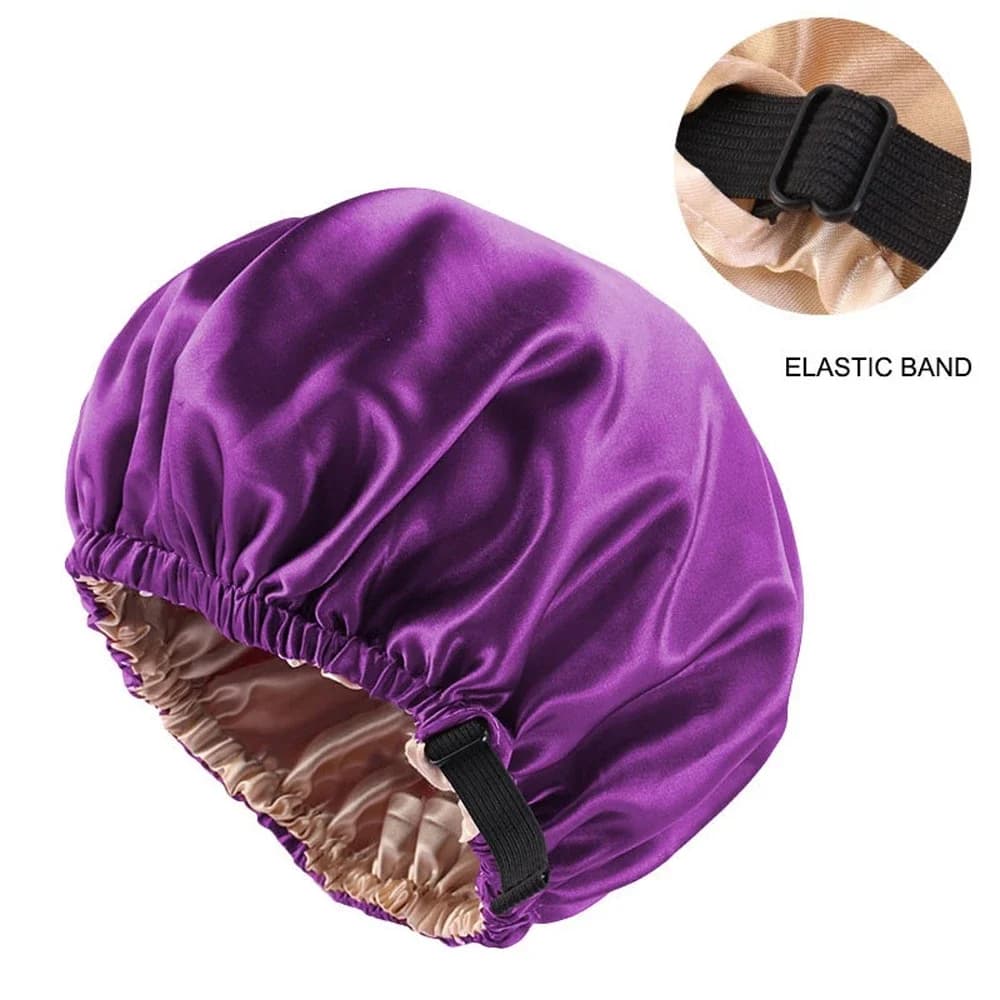 Nouveau bonnet de cheveux en Satin pour dormir, Invisible, plat, Imitation soie, rond, soins capilla