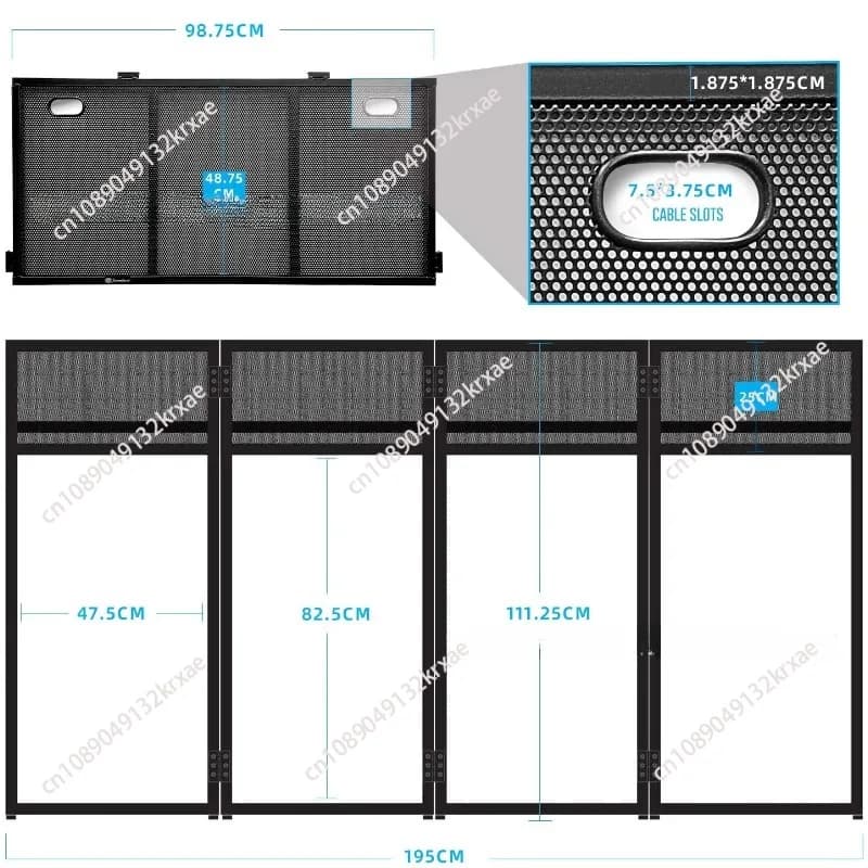 Cabine DJ pliante portable valise noire et blanche table DJ verticale