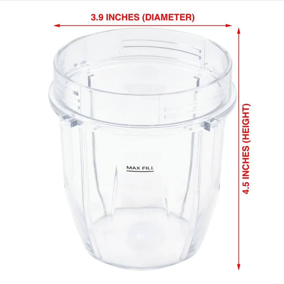 Paquet de 2 pièces de rechange de tasse de 12 Oz compatibles avec les mélangeurs Nutri Ninja Auto-IQ