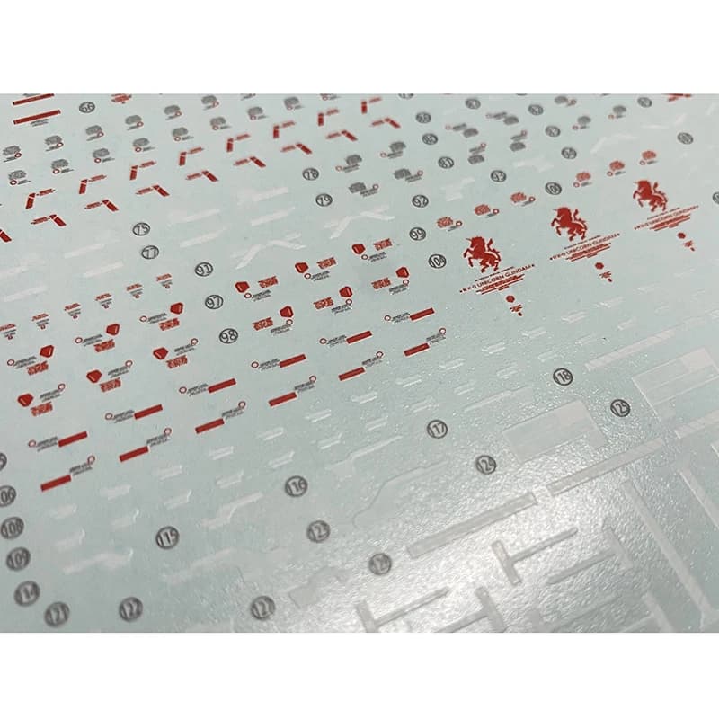 Autocollants de modèle, outil de décalcomanies coulissantes d'eau pour 1/100 MGEX licorne Ver.Ka, au