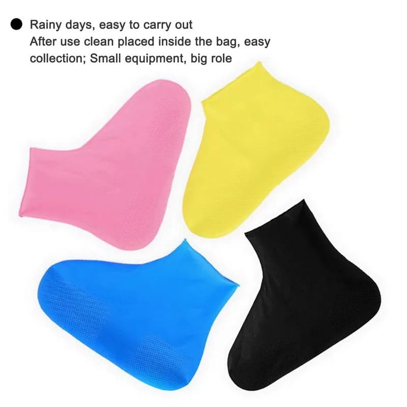 Bottes de pluie unisexes résistantes à l'usure, couvre-chaussures réutilisables, haute élasticité, i