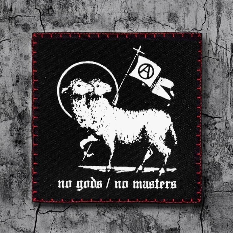 Patch imprimé No Gods No Prix, insigne punk DulMorale, cadeau de bricolage, patchs à coudre pour vêt