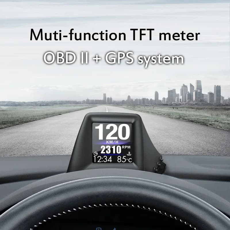 Nouveau A401 HUD OBD2 + GPS ordinateur de bord affichage tête haute tachymètre de voiture Turbo pres