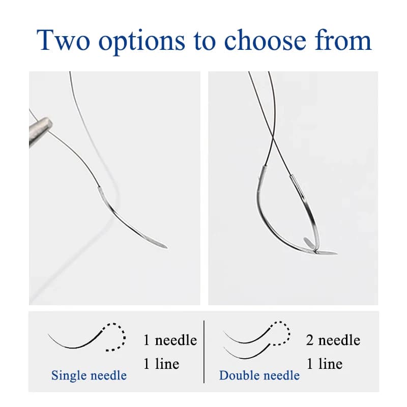 Aiguille de Suture pour chirurgie cosmétique à Double paupière, sans Trace, aiguille de Suture enter