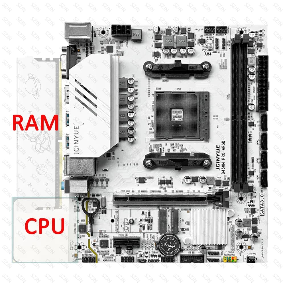 B450M Pro ARGB carte mère de jeu AMD B450 Chipset AM4 prise Support HDMI DP VGA NVME SATA 3.0 6 Gb/s