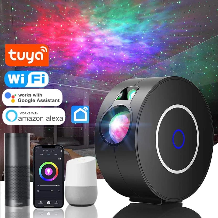 Tuya WiFi intelligent Aurora galaxie étoile projecteur veilleuse Alexa commande vocale APP contrôle 
