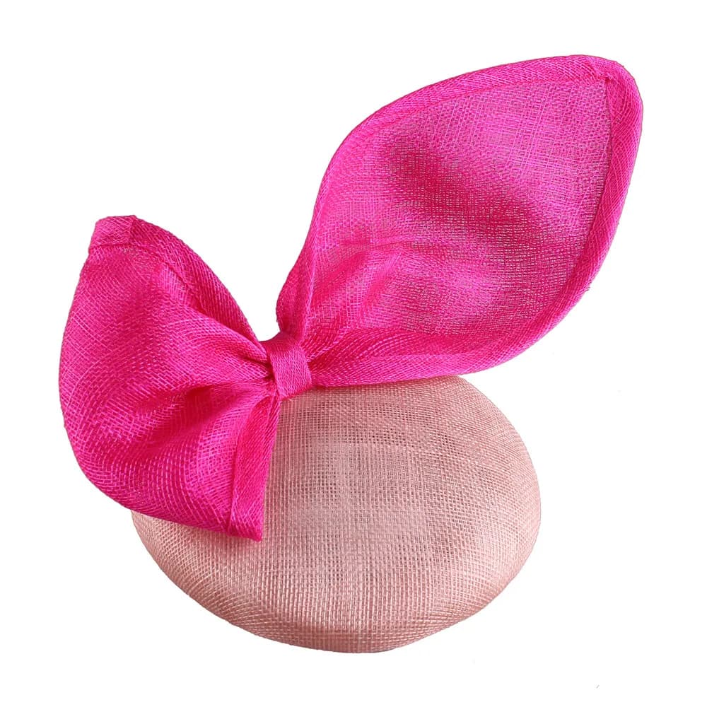 Sinamay Birde Gatineau Inery Cap, 4 couches de lin, nœud de mariage, chapeau Fascinator avec bandeau