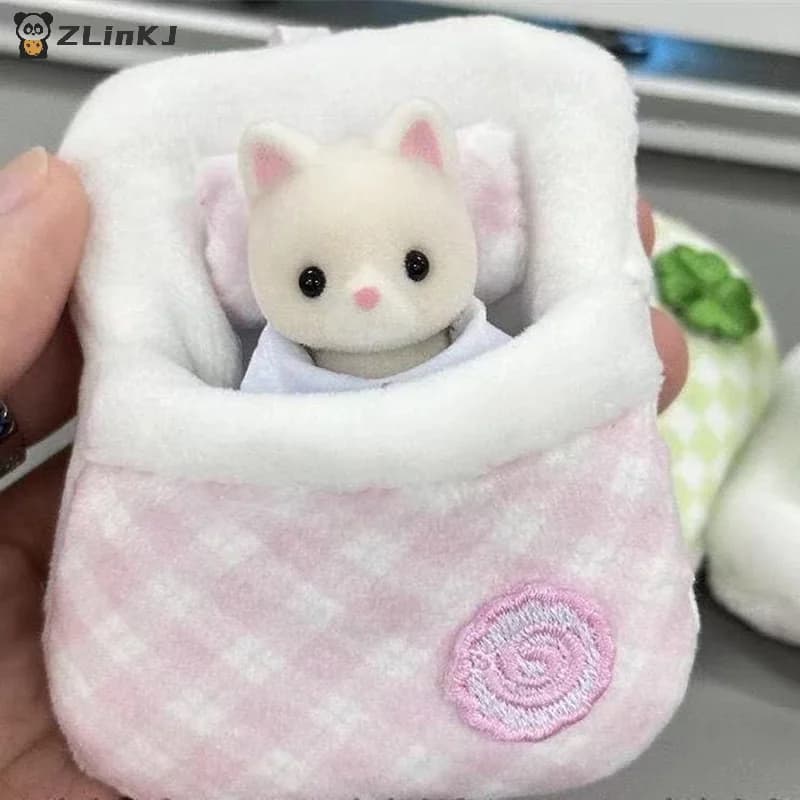 ▶ Lit de poupée trèfle à quatre feuilles en peluche, 1 pièce, 8x6x1CM, sac de couchage doux, Mini dé
