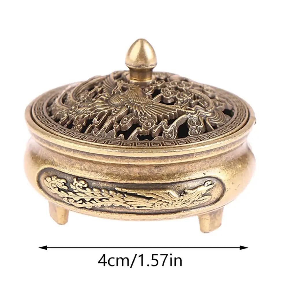 Brûleur d'encens miniature à trois pieds, plateau antiadhésif pour poudre, brûleur d'aromathérapie c
