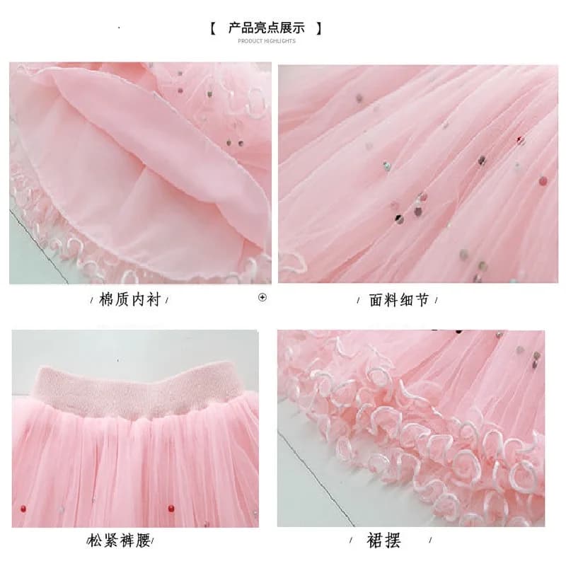 Bébé filles Tutu jupe moelleuse enfant en bas âge princesse Ballet danse Tulle maille jupe enfants g
