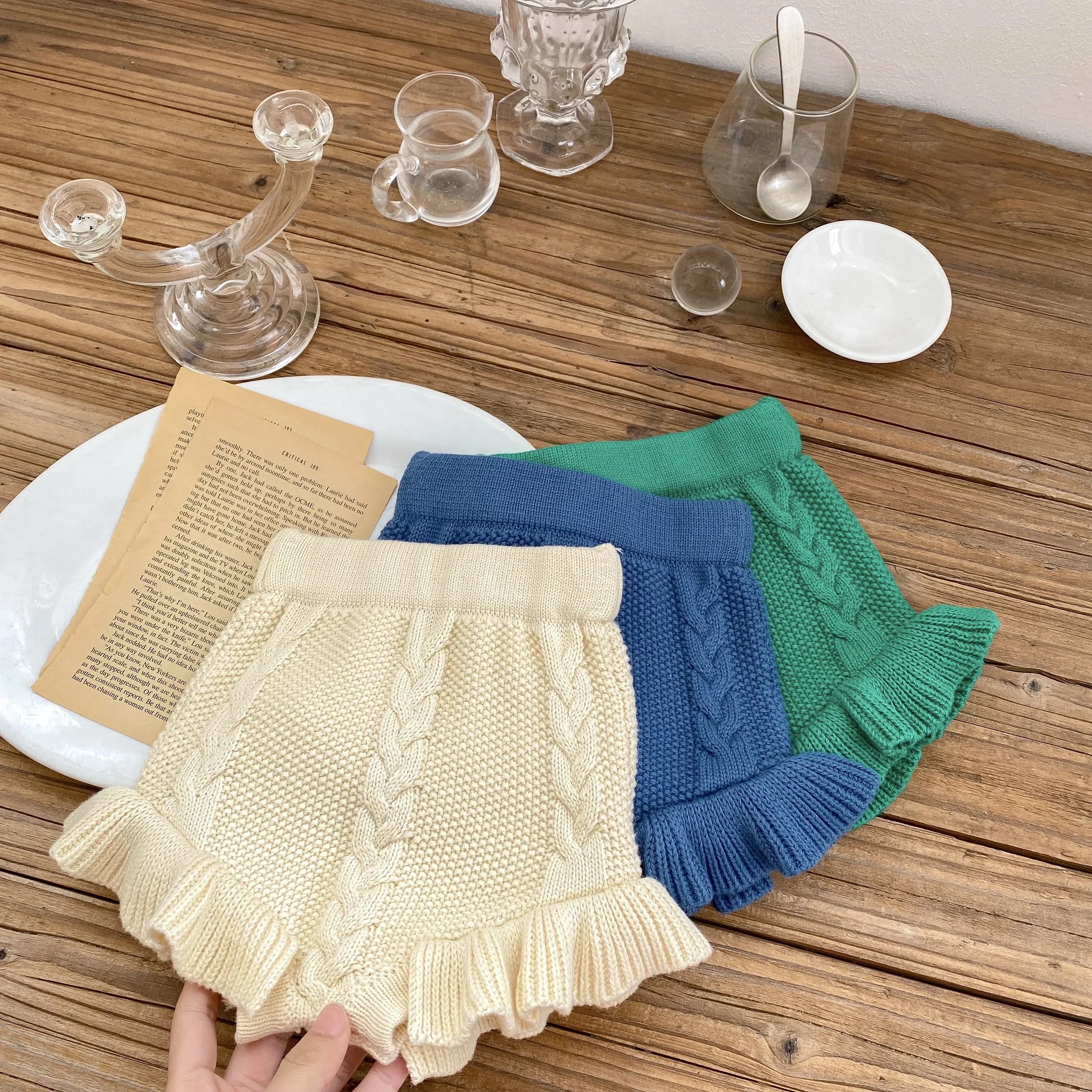 Automne bébé filles tricoté Shorts enfants Bloomer enfant en bas âge princesse PP Shorts enfants fil