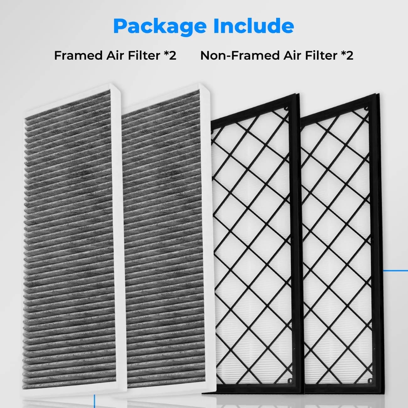 4x filtre à air HEPA externe au charbon actif 1658376-00-A pour Tesla Model Y 2020 2021 2022 2023 20