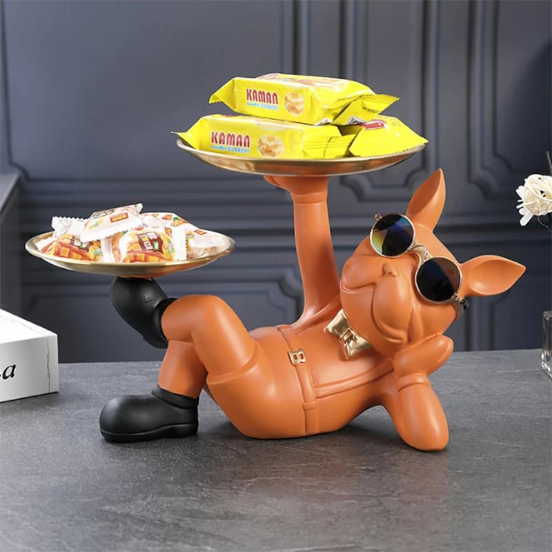 Figurines d'animaux bouledogue, Sculpture de chien Cool, décor de salon, salle d'étude, chambre à co