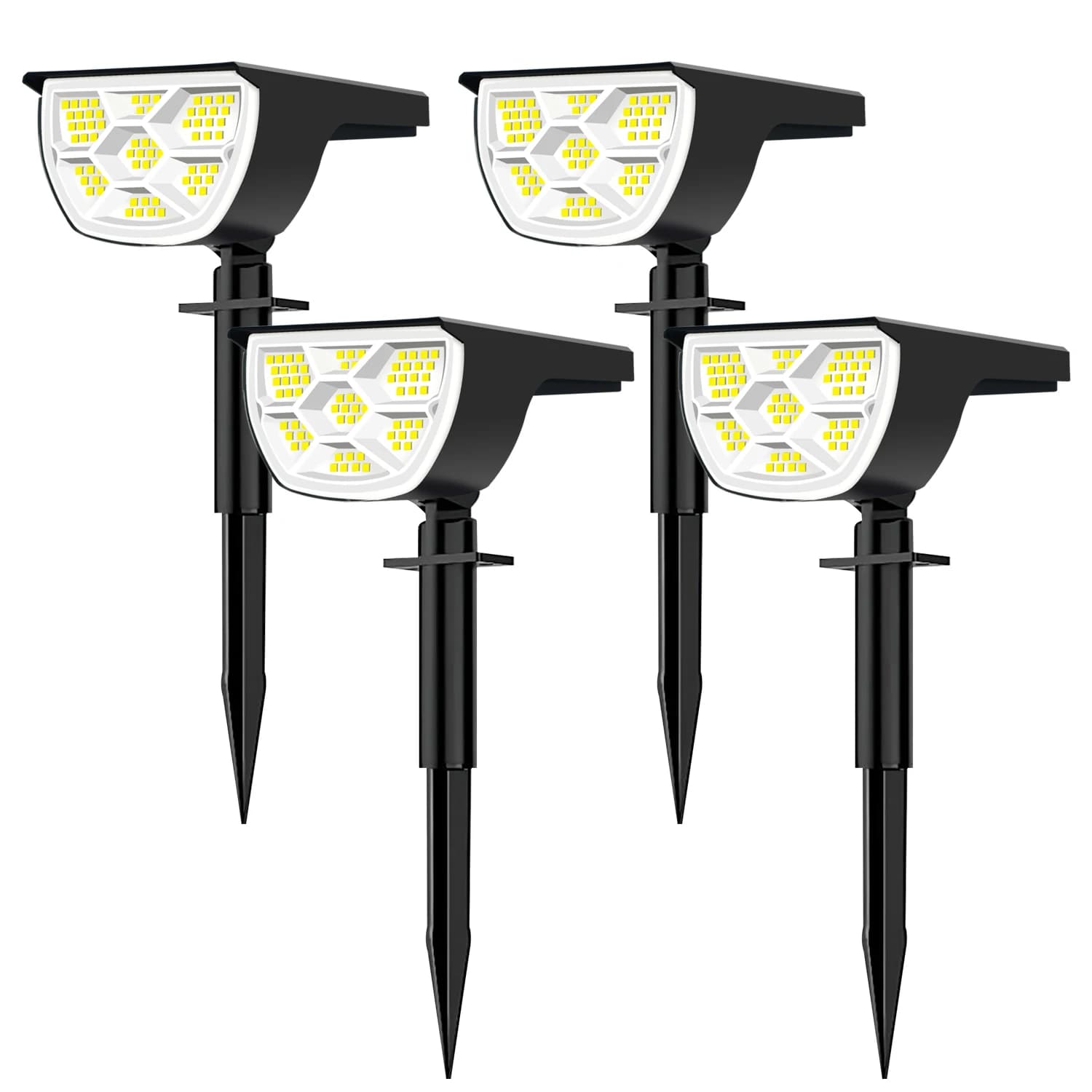 1/2/4 pièces Spot solaire 68/72 LED jardin extérieur solaire paysage projecteurs étanche 3 Modes app