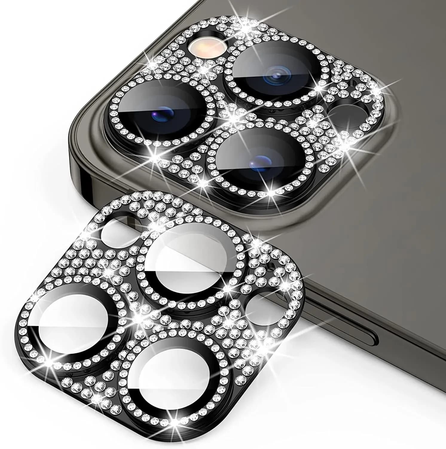 Protecteur d'objectif de caméra en diamant, pour IPhone 16 13 12 11 Pro Max Mini, Protection d'objec