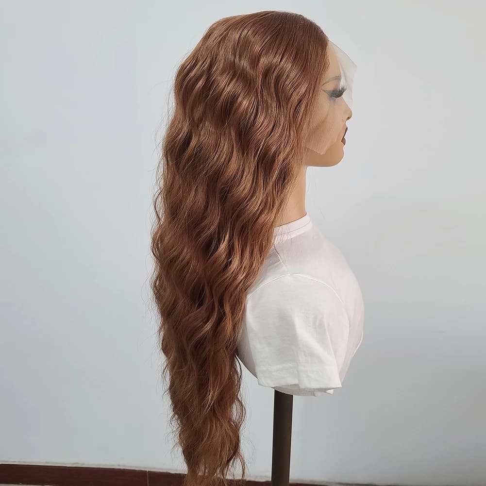 AIMEYA synthétique dentelle avant perruques pour femmes délié naturel cheveux synthétiques dentelle 