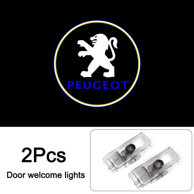 2 pièces Peugeot HD porte de voiture bienvenue lumière Led projecteur lampe pour Peugeot 407 408 RCZ