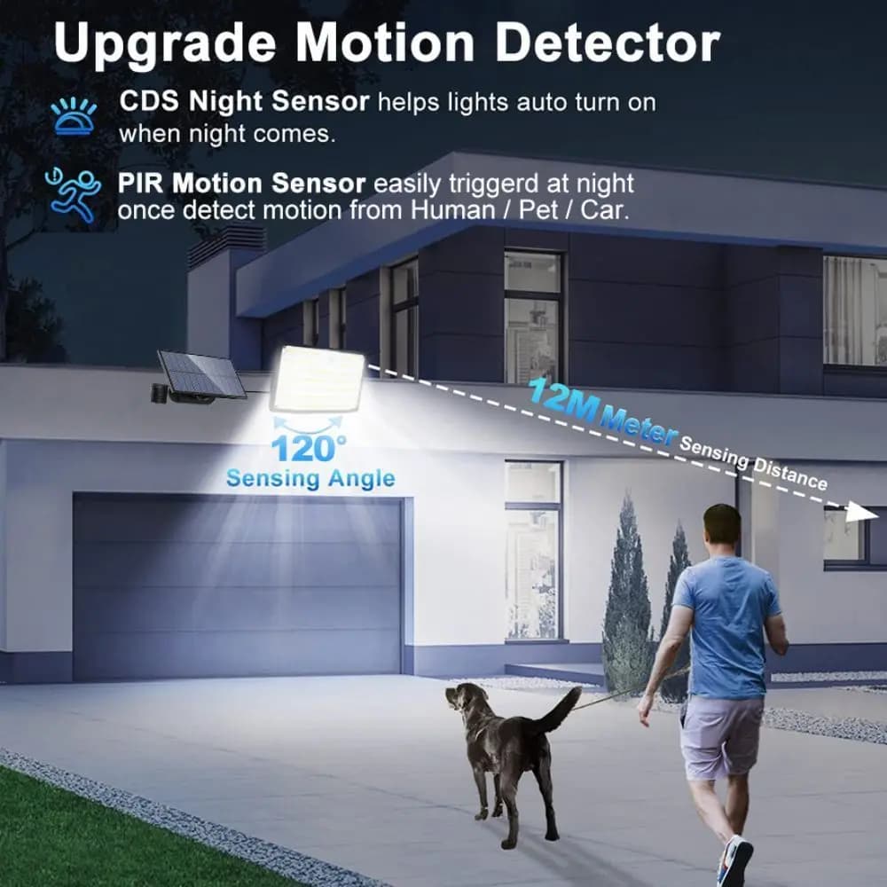 LED lumières de sécurité solaires capteur de mouvement extérieur 234/280/226LED projecteur IP65 étan