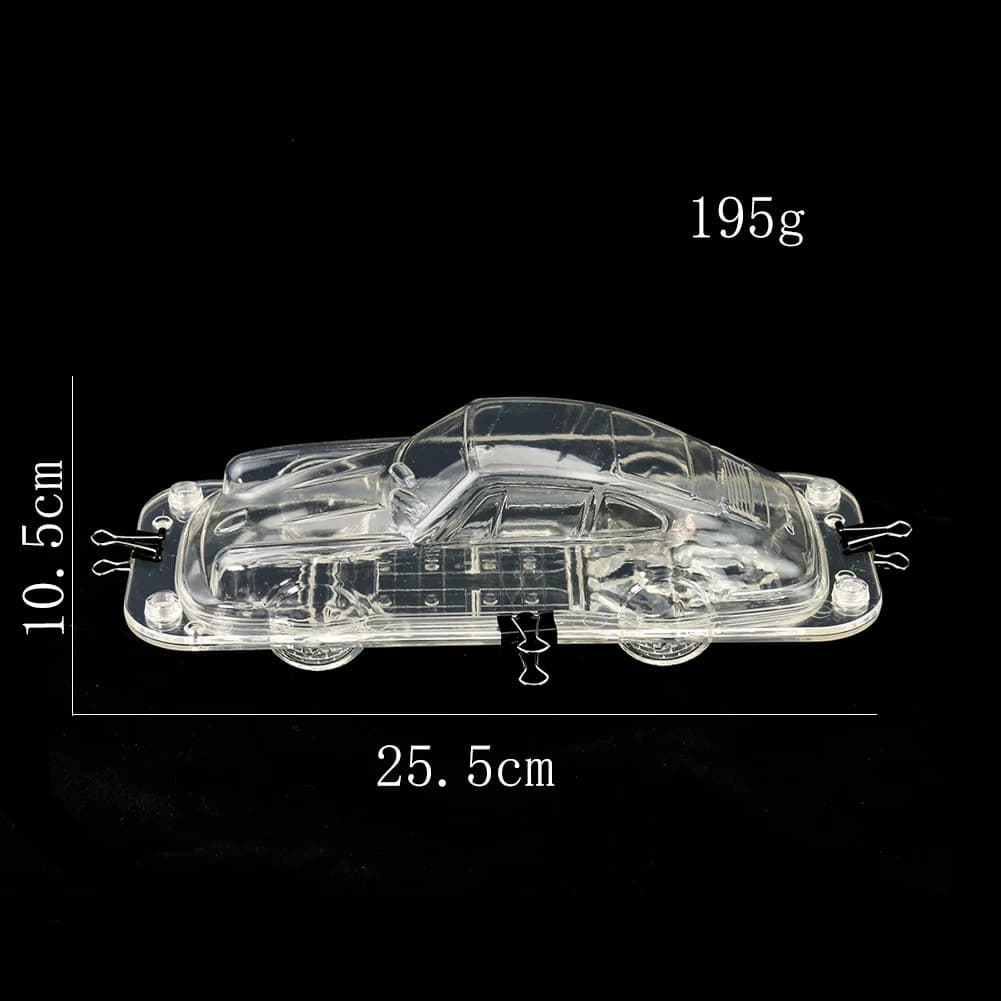Moule 3D en Polycarbonate en forme de voiture, décoration de gâteau, chocolat, bonbons, savon, Mouss