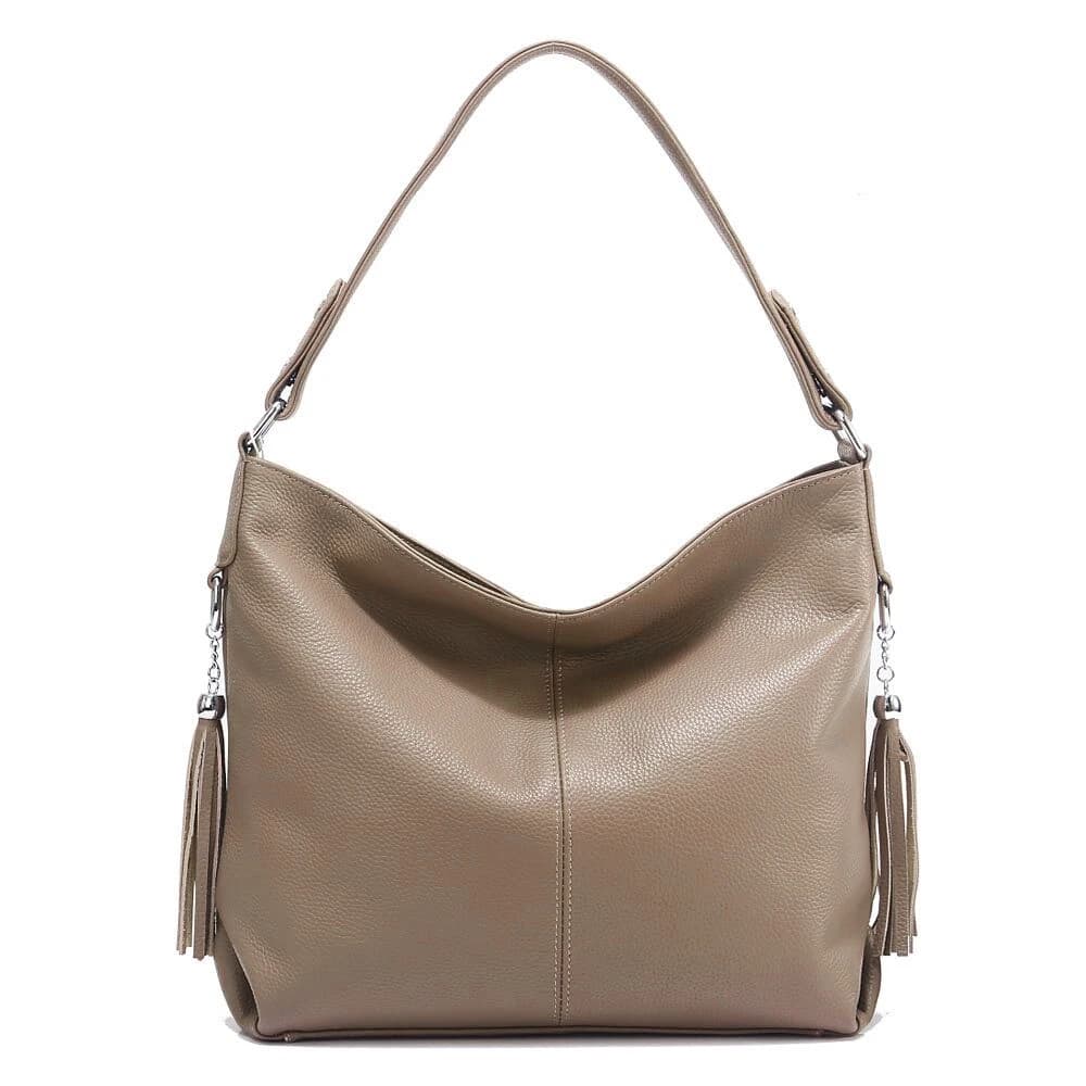 Sac à main Zency Fashion en cuir véritable pour femme, rose taro, kaki, rouge, sac hobo, sac bandoul