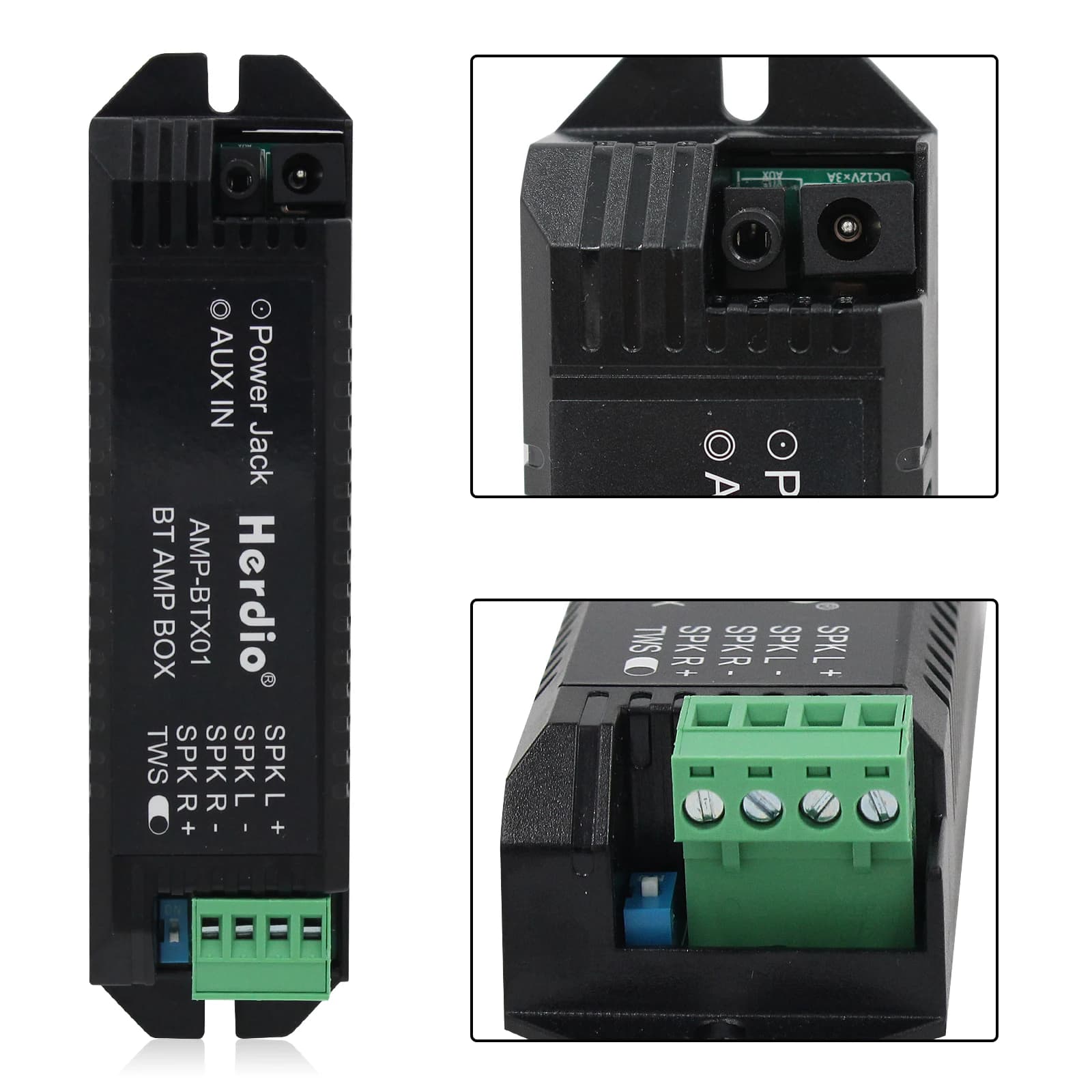 Amplificateurs Bluetooth Herdio, mini amplificateur audio domestique pour enceintes murales et de pl