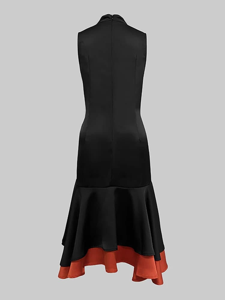 Gymystars – robe de soirée à volants pour femmes, sans manches, mode urbaine, noir, rouge, couleur c