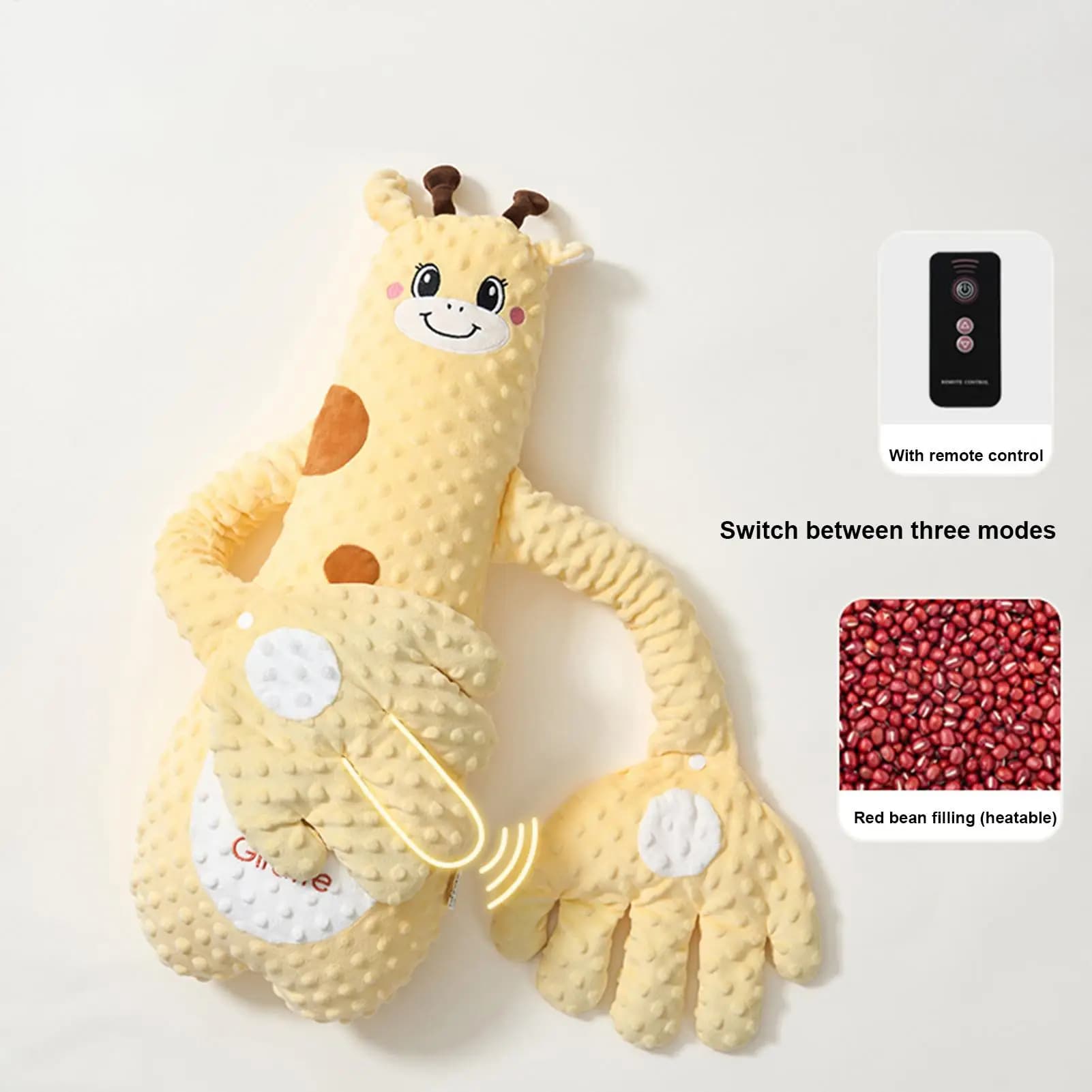 Jouet de sommeil pour bébé, coussin interactif en forme d'animal en peluche avec 3 modes réglables, 